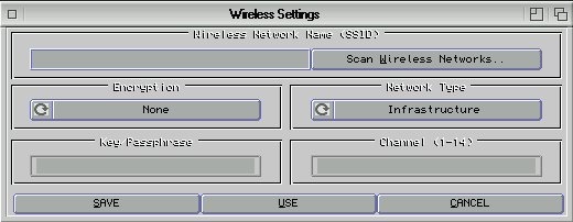 Easynet Wireless Settings Window