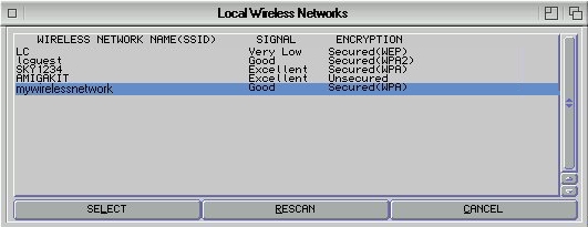 Easynet Scan Wireless Networks Window